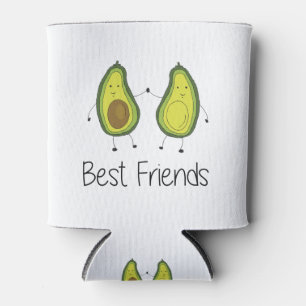 Green Avocado Cartoon Freundschaftsbild Dosenkühler