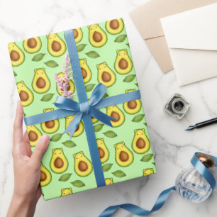 Green Avocado Cat Geschenkpapier