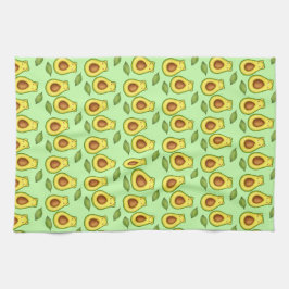 Green Avocado Cat Geschirrtuch