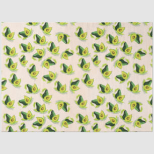 Green Avocados Wasserfarbmuster Seidenpapier