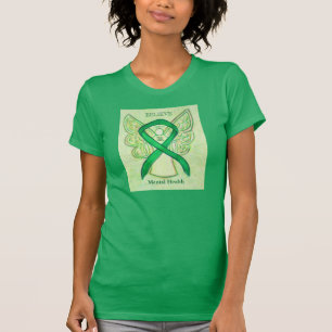 Green Awareness-Ribbon-Engel-Shirt für psychische T-Shirt