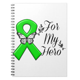 Green Awareness Ribbon für meinen Helden Notizblock