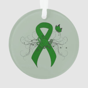 Green Awareness Ribbon mit Butterfly Ornament