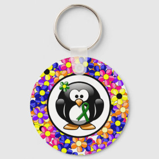 Green Awareness Ribbon Penguin Schlüsselanhänger