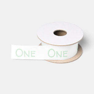 Green Baby 1. Geburtstag Satin Ribbon Satinband