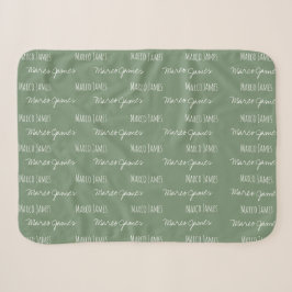 Green Baby Boy Blanket Individuelle Name wiederhol Sherpadecke