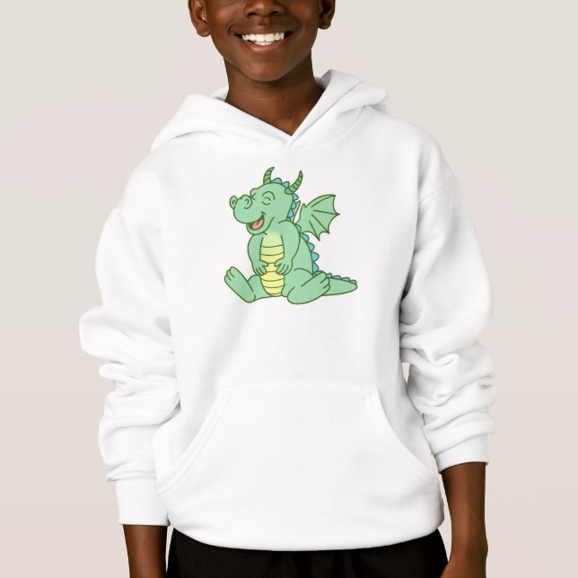 Green Baby Dragon Hoodie (Vorderseite)