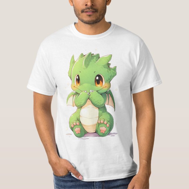 Green Baby Dragon T-Shirt (Vorderseite)