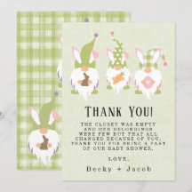 Green Baby Dusche von Ostergnomes Danke Karte