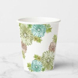 Green Baby in Bloom Brunch Dusche Pappbecher