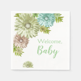Green Baby in Bloom Brunch Dusche Serviette
