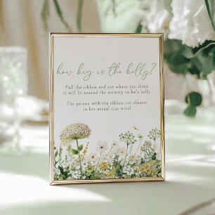 Green Baby in Bloom Wildblume Bauch Ratings Game Poster