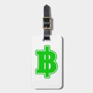 GREEN BAHT SIGN ฿ thailändischer ฿ Gepäckanhänger