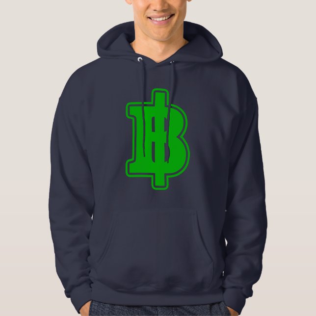 GREEN BAHT SIGN ฿ thailändischer ฿ Hoodie (Vorderseite)