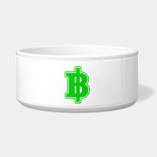 GREEN BAHT SIGN ฿ thailändischer ฿ Napf