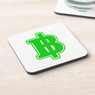 GREEN BAHT SIGN ฿ thailändischer ฿ Untersetzer