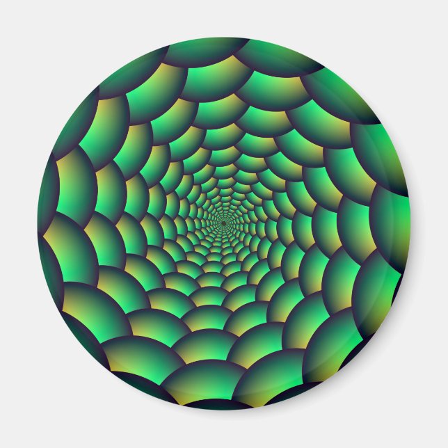 Green Ball Spiral Tunnel Magnet (Vorne)