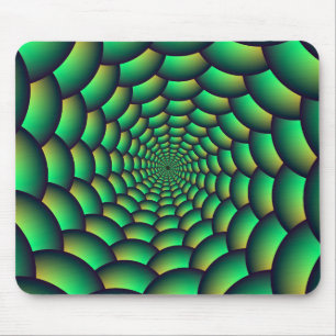 Green Ball Spiral Tunnel Mousepad