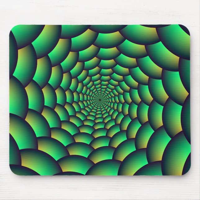 Green Ball Spiral Tunnel Mousepad (Vorne)