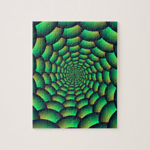 Green Ball Spiral Tunnel Puzzle
