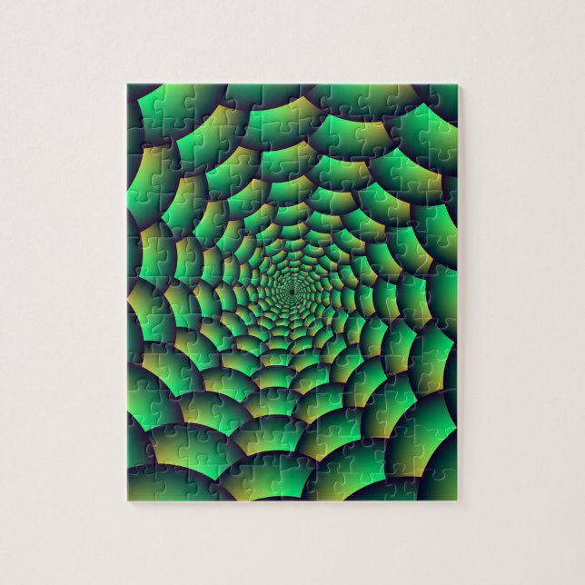 Green Ball Spiral Tunnel Puzzle (Vertikal)