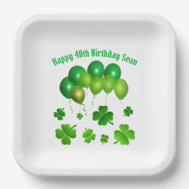 Green Balloons Irish Birthday St. Pat's Party Pappteller