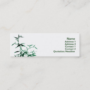 Green Bamboo Business Card Mini Visitenkarte