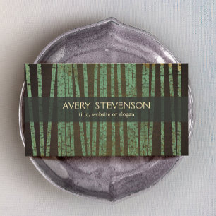 Green Bamboo Holistische Therapeutin Heiler Visitenkarte