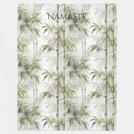 Green Bamboo Mindfulness Yoga Fleecedecke