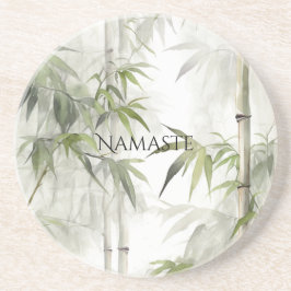 Green Bamboo Mindfulness Yoga Getränkeuntersetzer