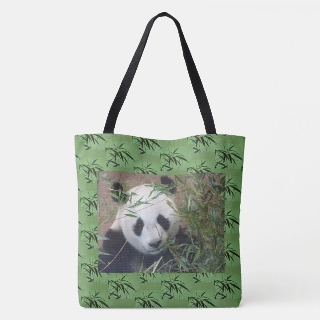 Green Bamboo Muster Tote Bag (Rückseite)