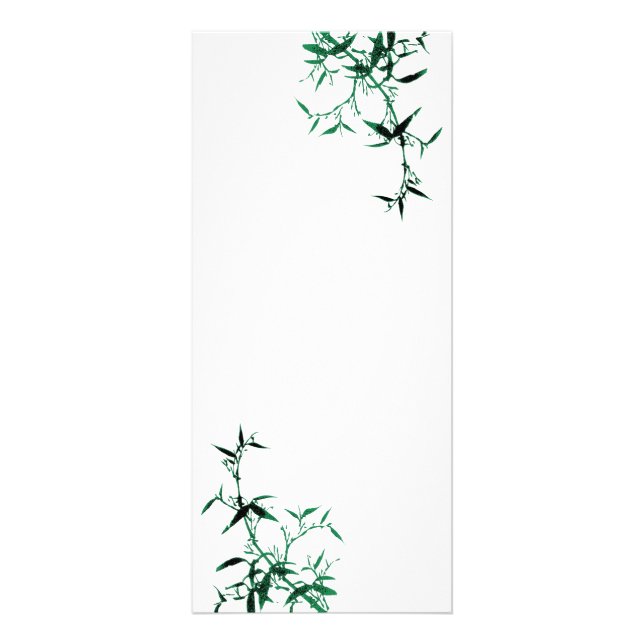 Green Bamboo Rack Card Werbekarte (Vorne)