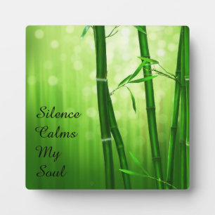 Green Bamboo - Silence Calms My Soul Fotoplatte