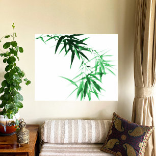 Green Bamboo Twig Fotodruck