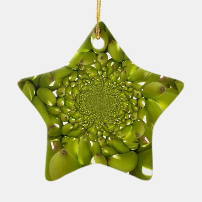 Green Banana Kaleidoskop Art Print/Graphic Keramikornament (Vorne)