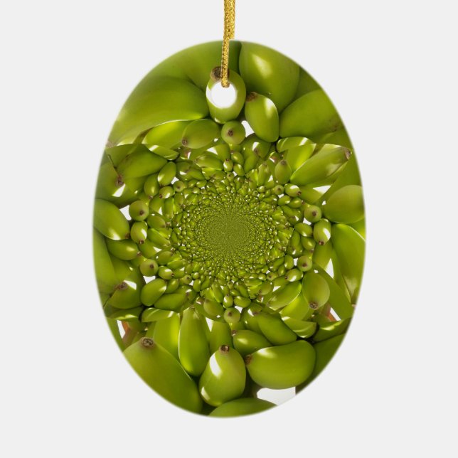 Green Banana Kaleidoskop Art Print/Graphic Keramikornament (Vorne)