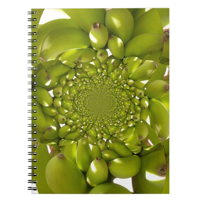 Green Banana Kaleidoskop Art Print/Graphic Notizblock (Vorderseite)