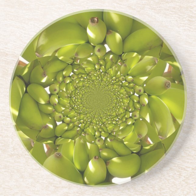 Green Banana Kaleidoskop Art Print/Graphic Untersetzer (Vorne)