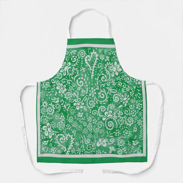 Green Bandana All-over-Print-Schürze Schürze (Vorderseite)