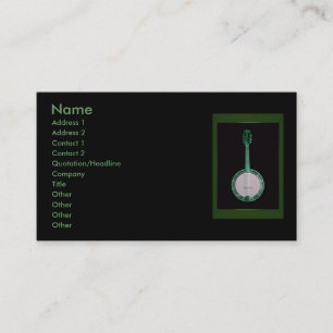 Green Banjo Business Card Visitenkarte