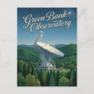 Green Bank Observatory West Virginia Postkarte