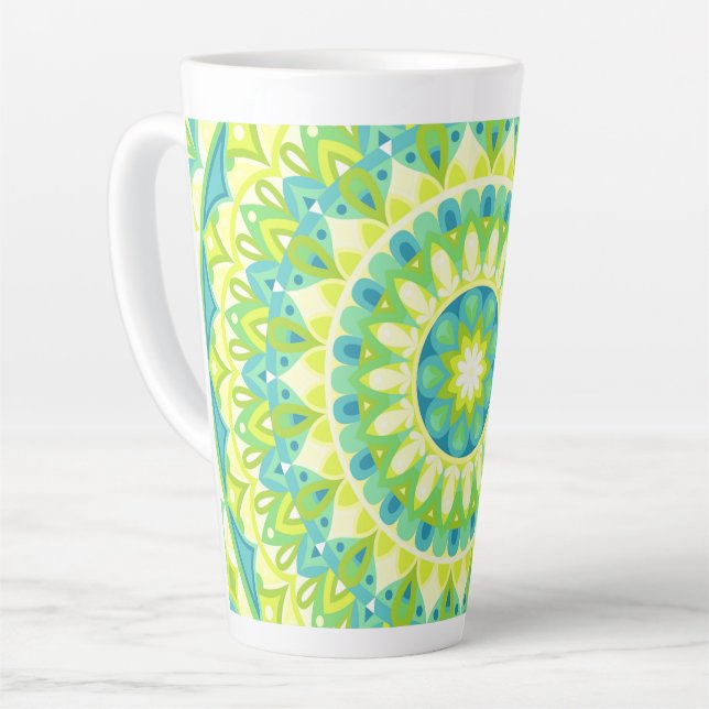 Green Base Mandala Milchtasse (Linke Ecke)