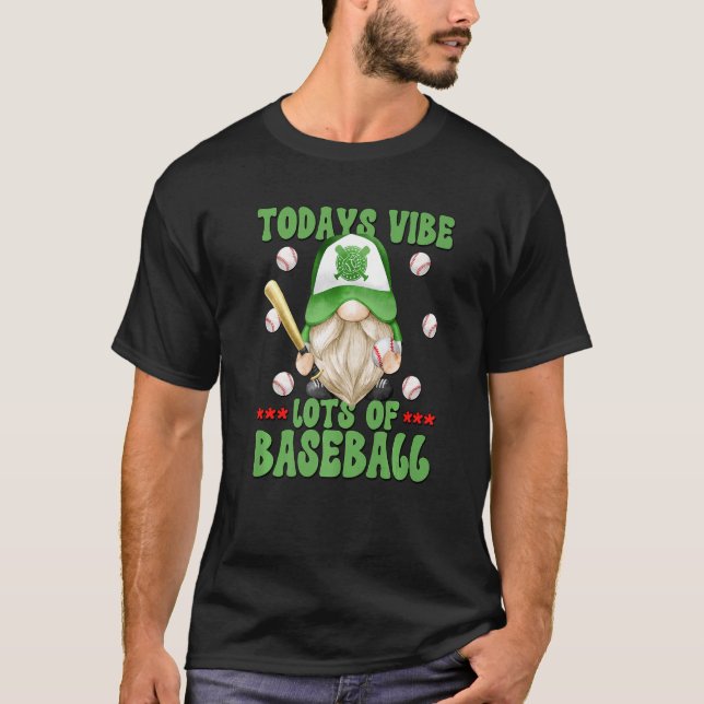 Green Baseball Dad Gnome For Just A Boy Who Loves  T-Shirt (Vorderseite)