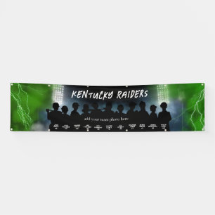 Green Baseball Softball Dugout Banner Sportteam