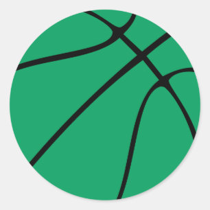 Green Basketball Sports Ball Player/Team Stickers