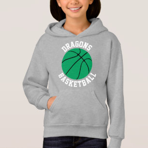 Green Basketball Team Individuelle Name und Anzahl Hoodie