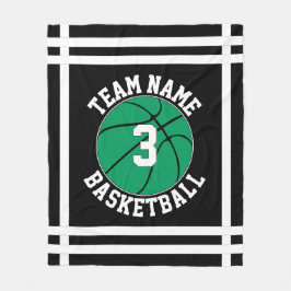 Green Basketball Team Name & Spielnummer Sport Fleecedecke