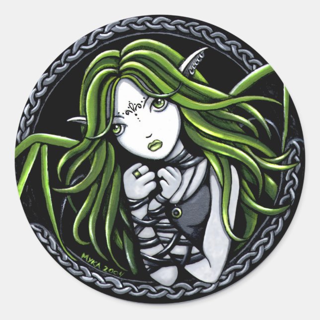 "Green Bat" 3" Rundkleber Runder Aufkleber (Vorderseite)
