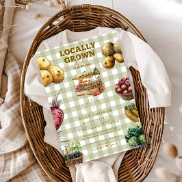 Green Bauern Market Baby Dusche Einladung