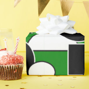 Green Bauhaus Collage Geschenkpapier